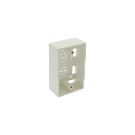 Cable Wholesale Surface mount box, single gang, white, includes mounting screws and double sided adhesive pad 300-626WH